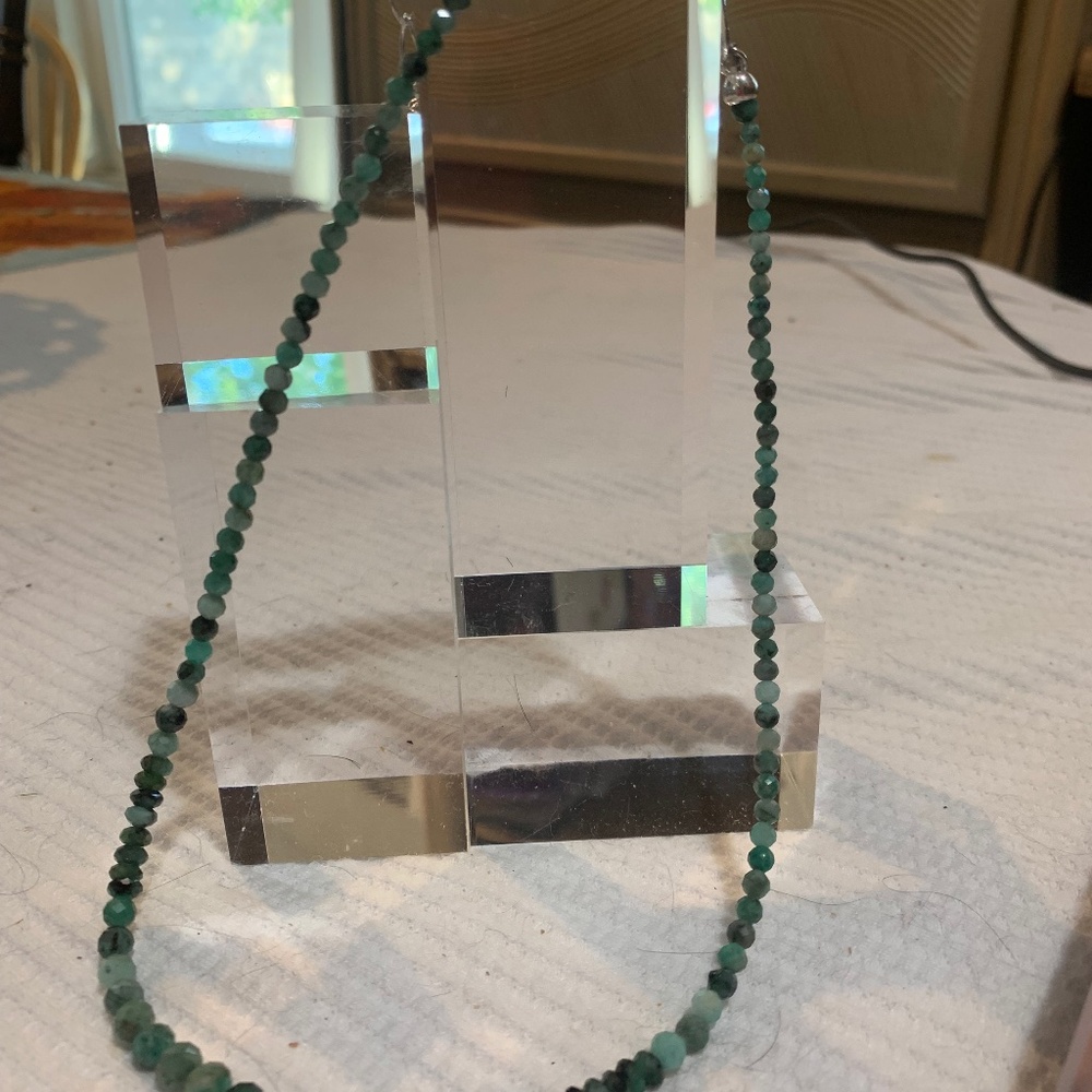 Natural Emerald Bead Necklace from Jay King